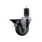 Service Caster 3.5'' Gray Poly Swivel 1-5/8'' Expanding Stem Caster with Brake SCC-EX20S3514-PPUB-PLB-158 - alternate 1